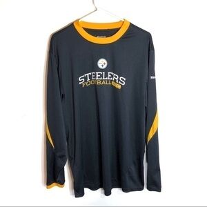 Steelers Long Sleeve Shirt Large Pittsburgh Black Gold Men’s Football NFL